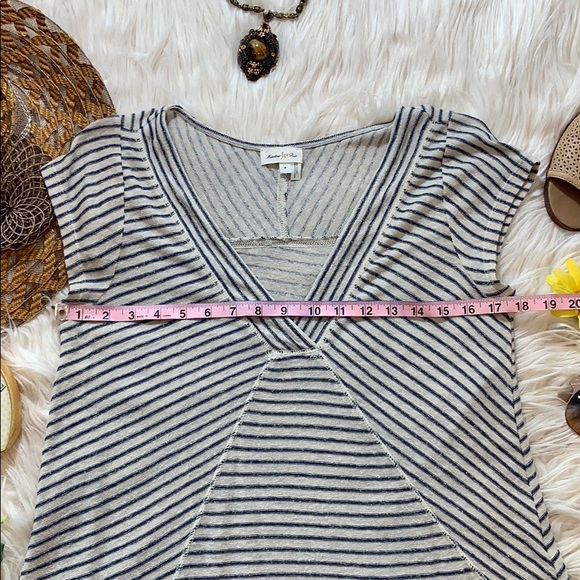 Anthropologie Meadow Rue striped linen top-h7 - Picture 5 of 8